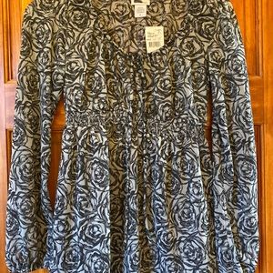 $88 floral top mimi maternity nwt small